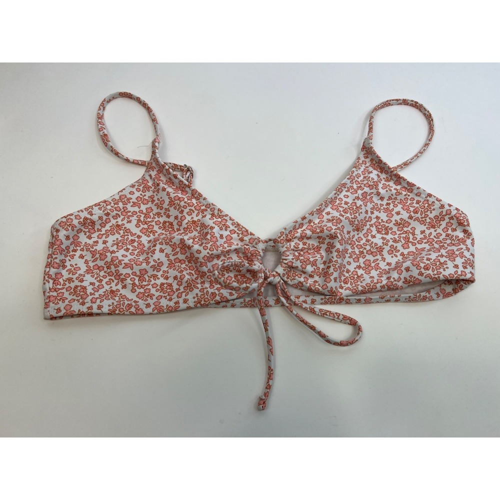 Shein White and Pink Bathing‎ Suit Top Womens Size Large
